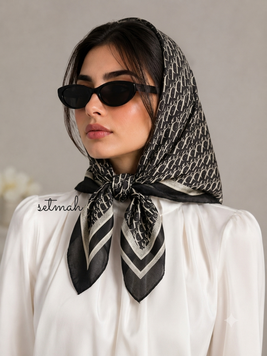 مینی اسکارف نخی مودال مشکی