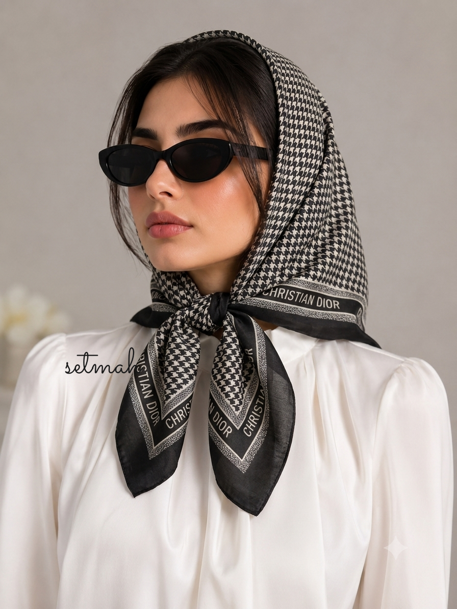 مینی اسکارف نخی مودال مشکی