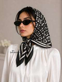 مینی اسکارف نخی مودال مشکی