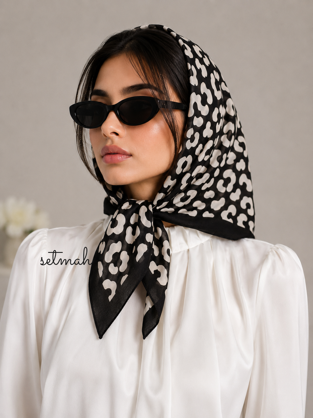 مینی اسکارف نخی مودال مشکی