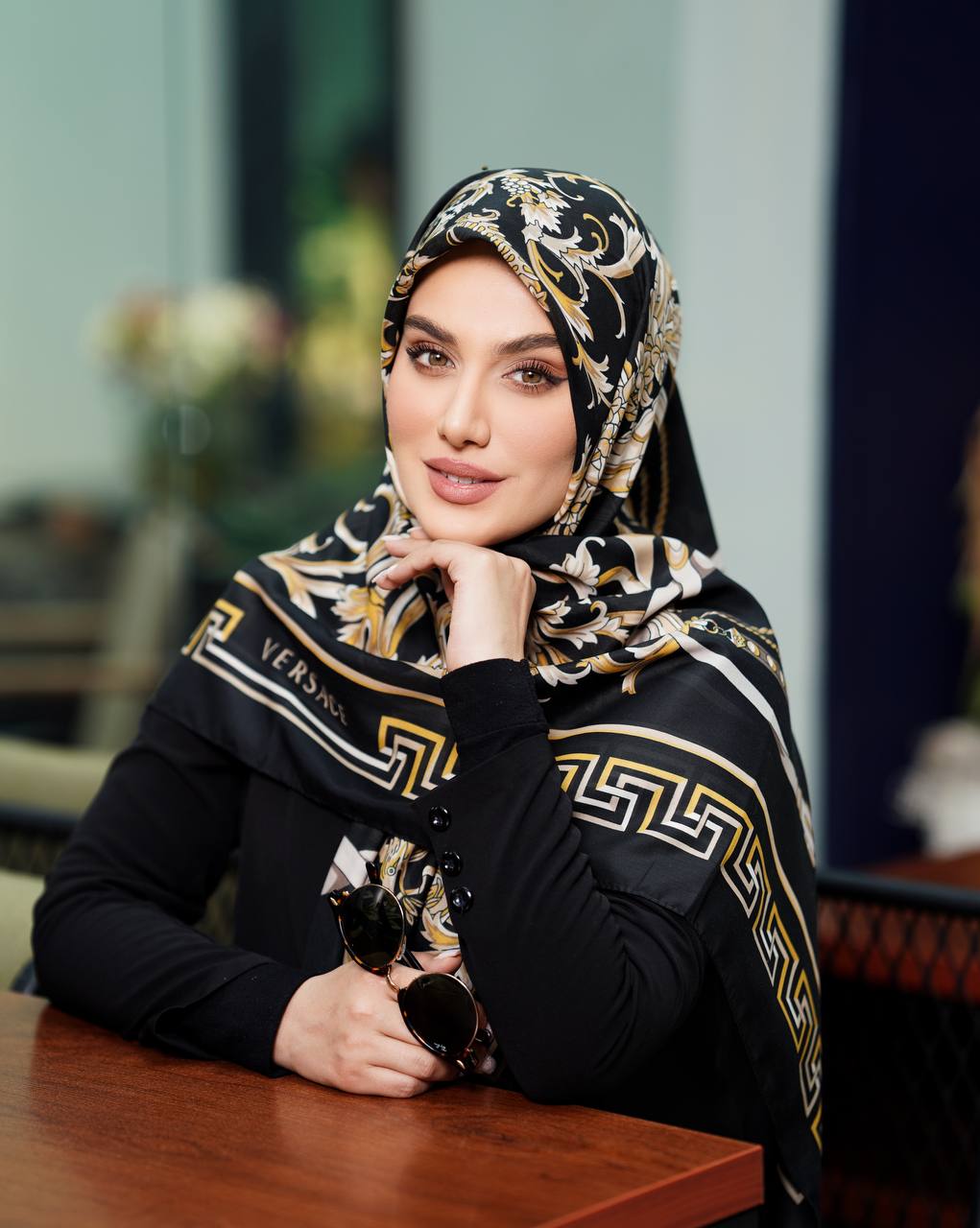 روسری نخی وال ترک منگول دار