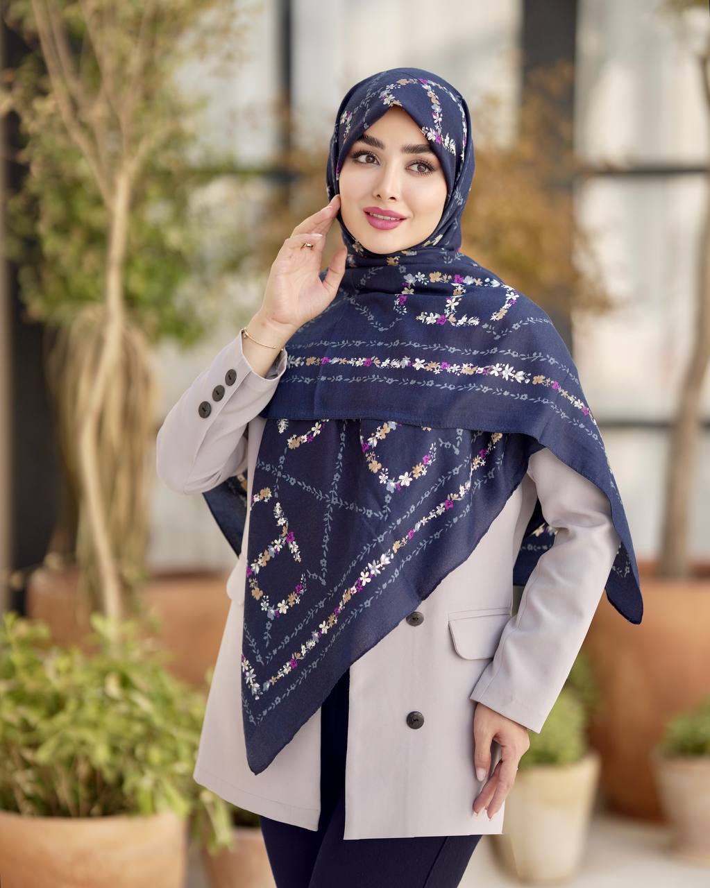 روسری نخی سیااسکارف جدید و باکیفیت