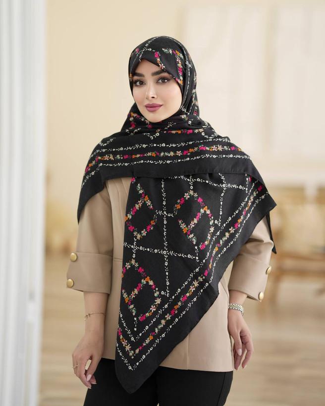 روسری نخی سیااسکارف جدید و باکیفیت