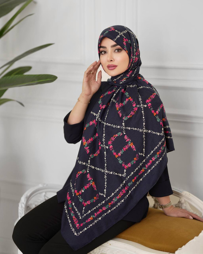 روسری نخی سیااسکارف جدید و باکیفیت