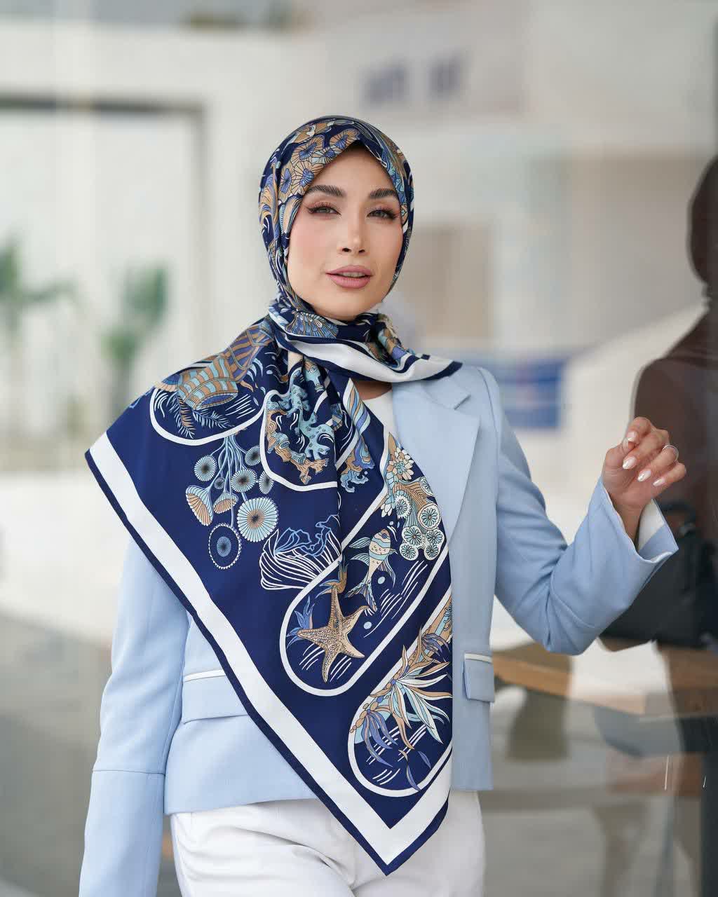 روسری ابریشم توییل کجراه